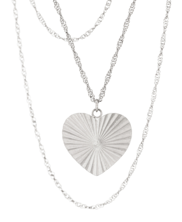 HEART RAYS  Halskette Silber