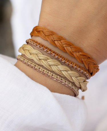 TRENZA|Armband Beige 