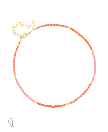 MIYUKI COLORS  Fußkette Pink