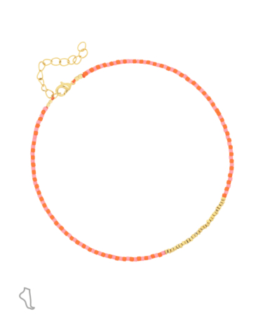 MIYUKI COLORS  Fußkette Neonorange