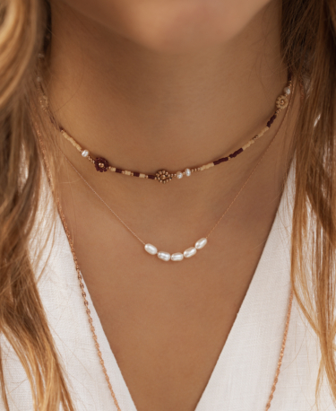 DAISY  Choker Bordeaux