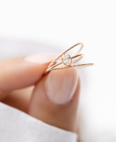 DIAMOND Ring  14K Roségold