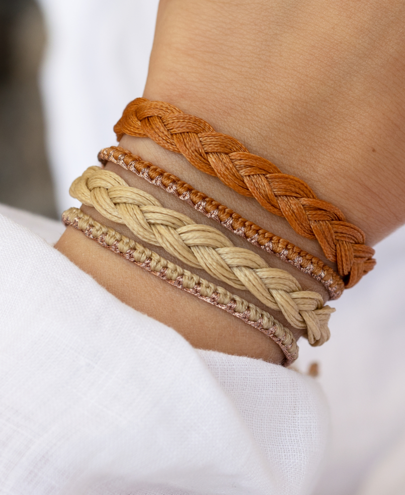 TRENZA|Armband Beige 