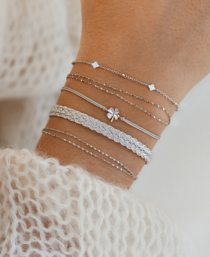 KLEEBLATT  Armband Silber