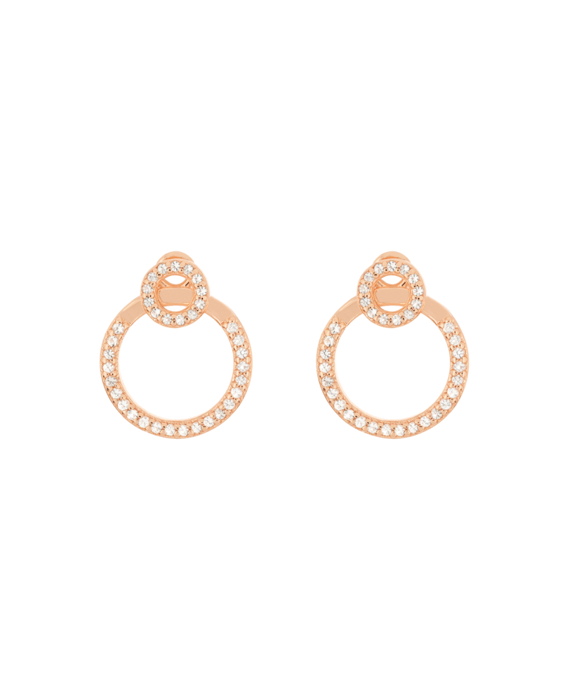 TOPAZ CIRCLE  Ear Jackets Rosé 