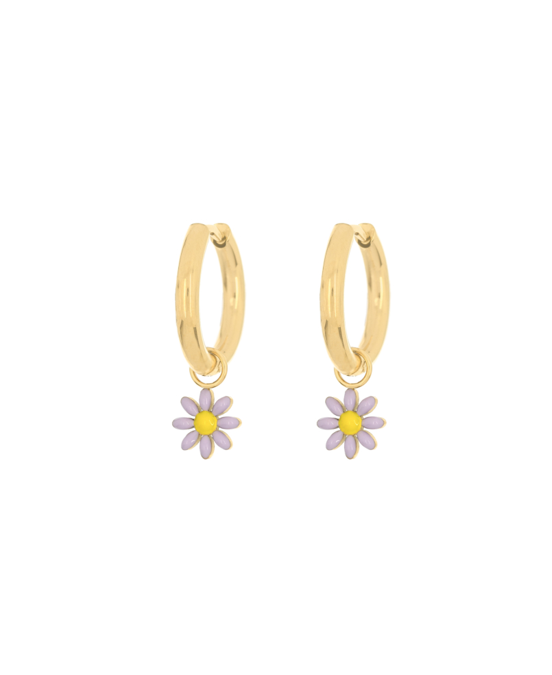 EMAILLE DAISY  Creolen Lila