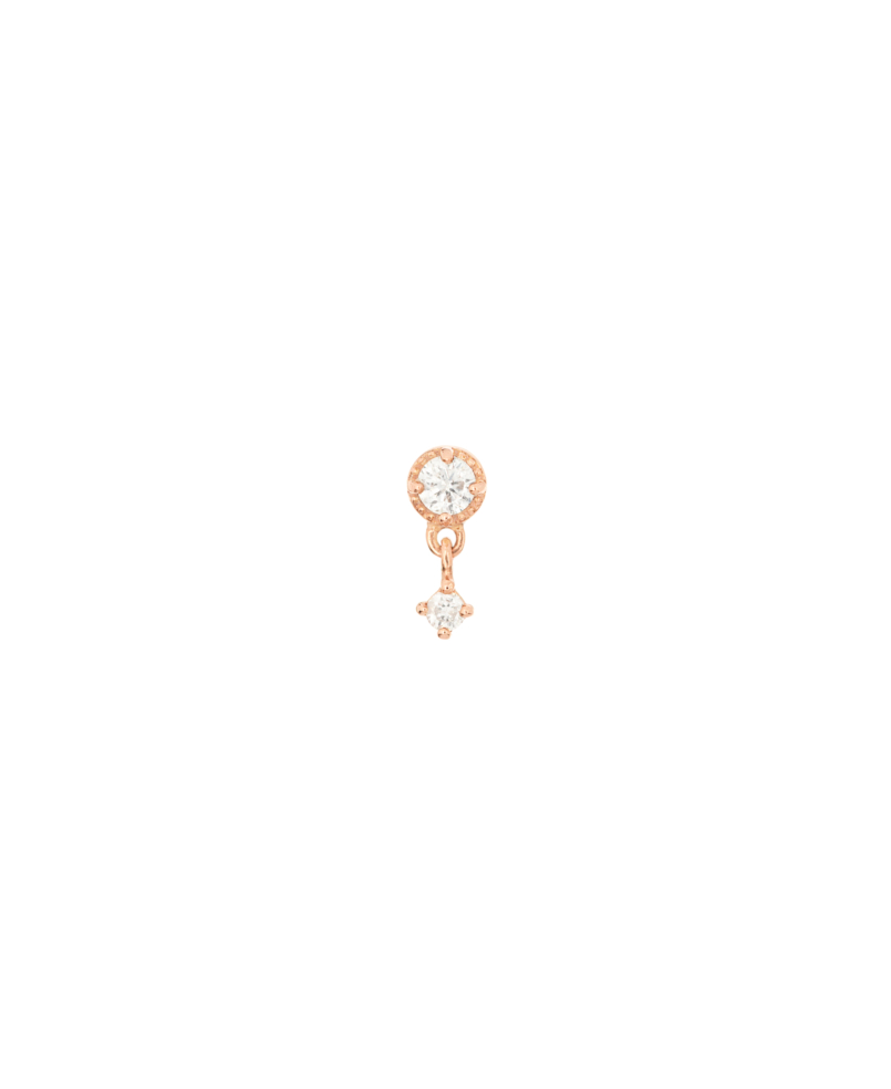 DIAMOND Piercing  Single 14K Roségold
