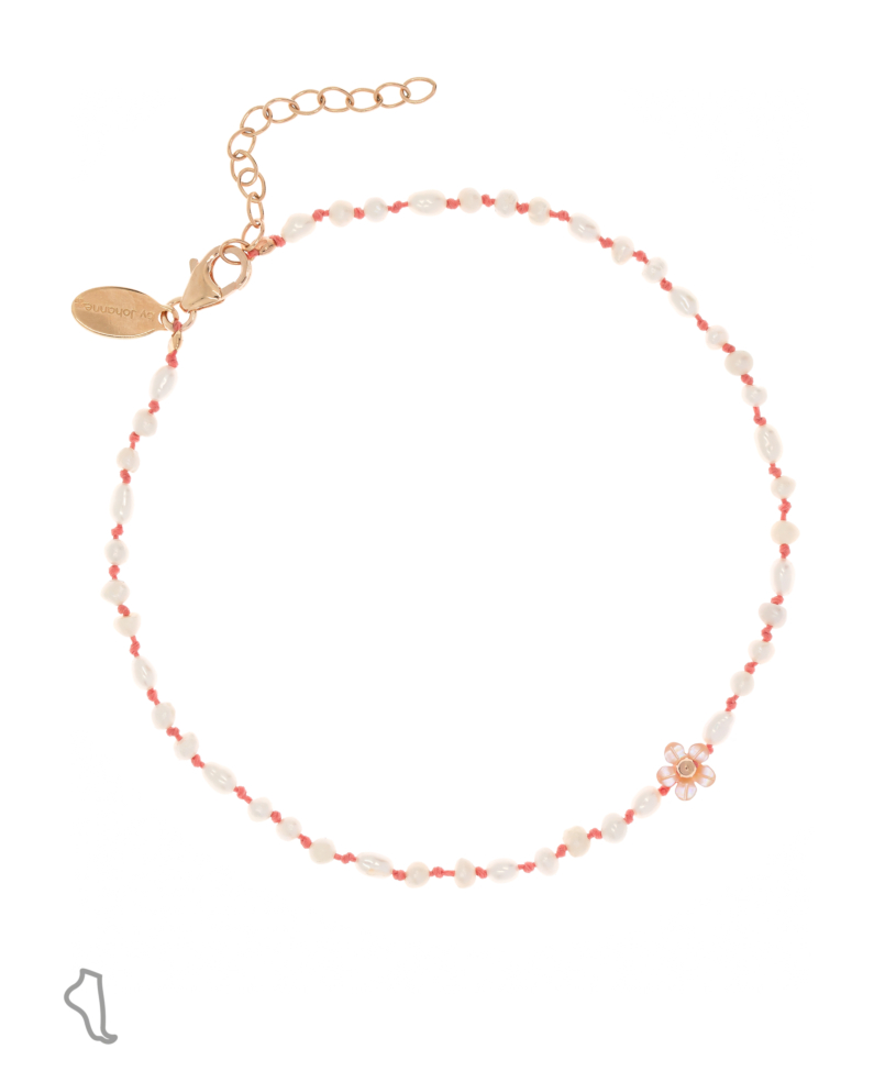 HIPPIE PEARLS|Fußband Blume