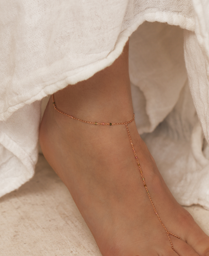 GEMMY  Fußkette Rosé