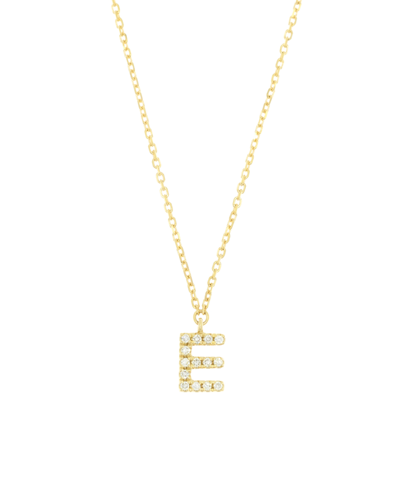 DIAMOND LETTER E  14K GOLD