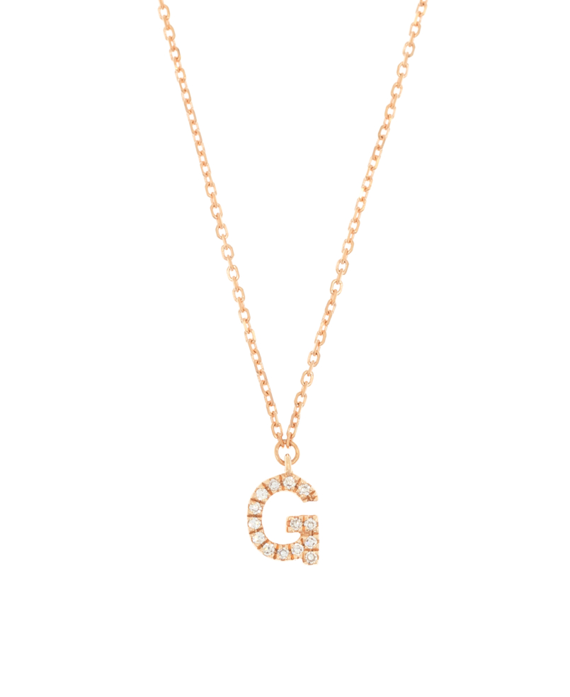 DIAMOND LETTER G  14K Roségold