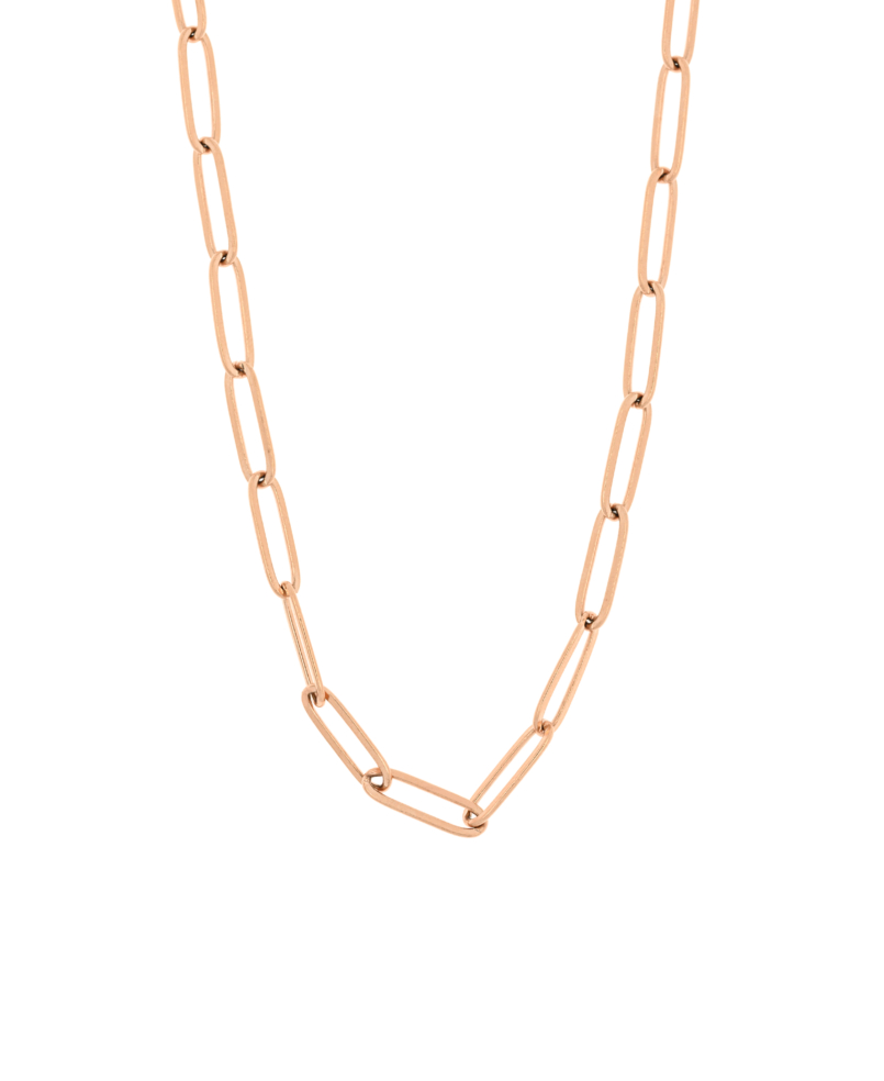 PAPER CLIP GRANDE  Halskette Rosé