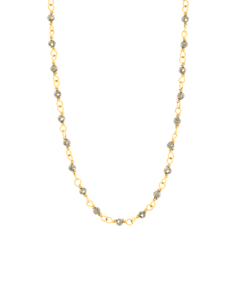 PYRITE  Halskette Gold 