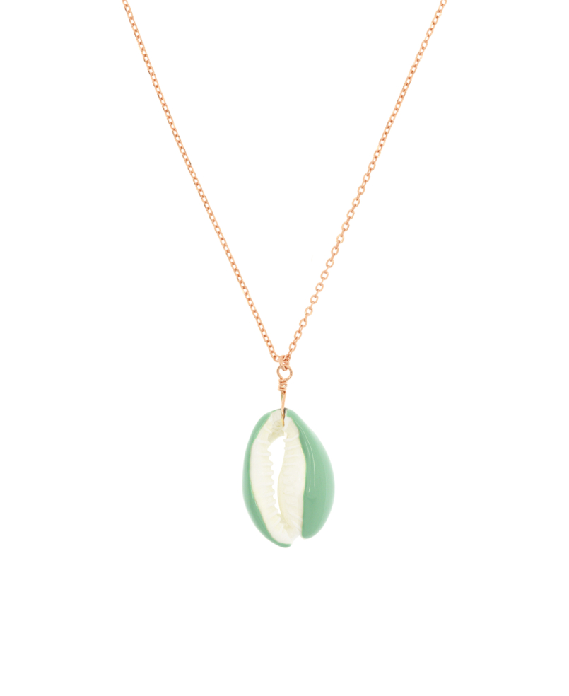 EMAILLE SHELL  Halskette Mint