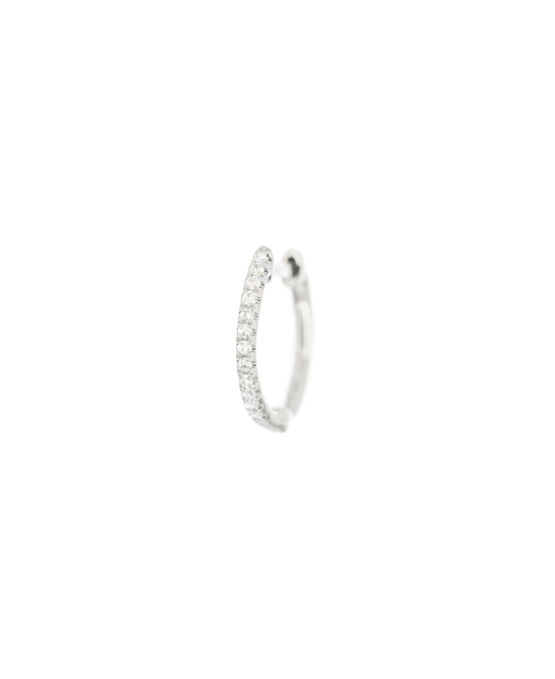 DIAMOND Creole  Single 14K Weißgold