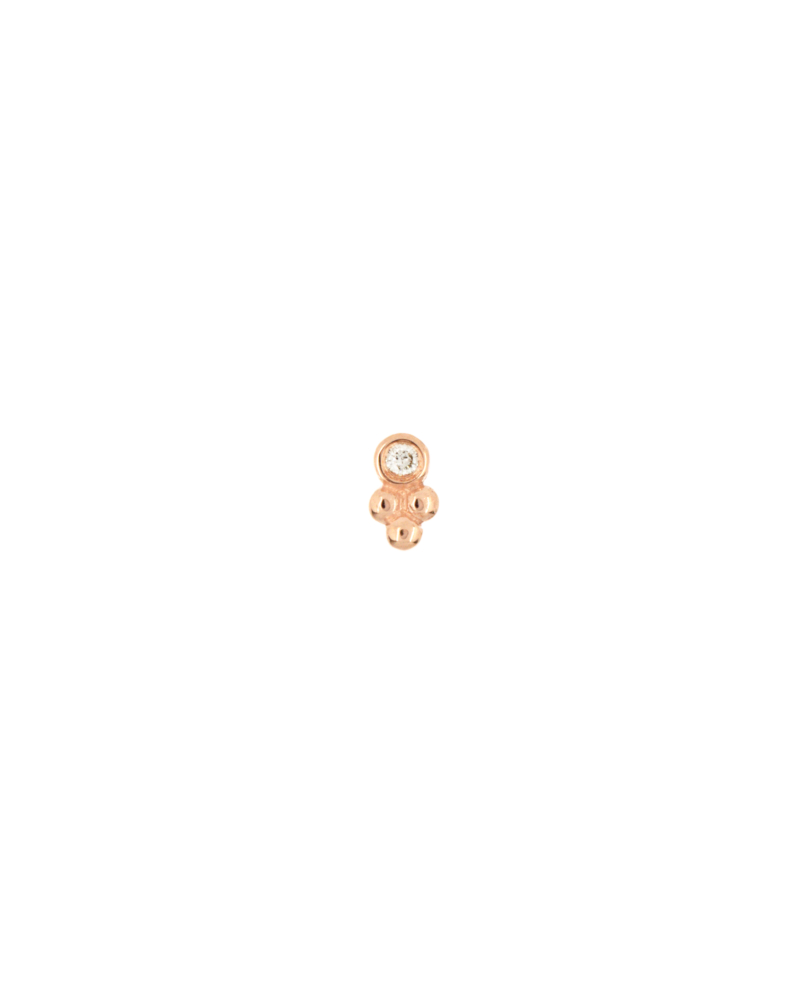 DIAMOND Piercing|Single 14K Roségold