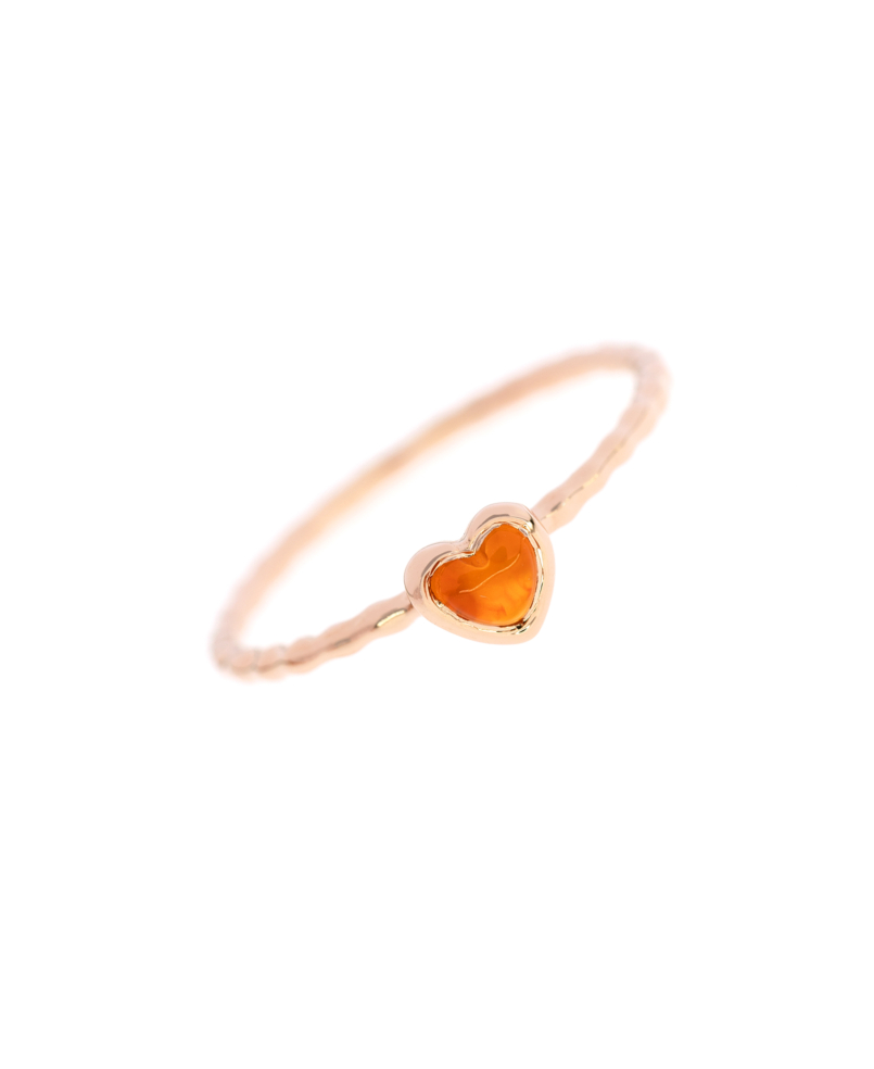 CARNELIAN HEART  Ring Rosé