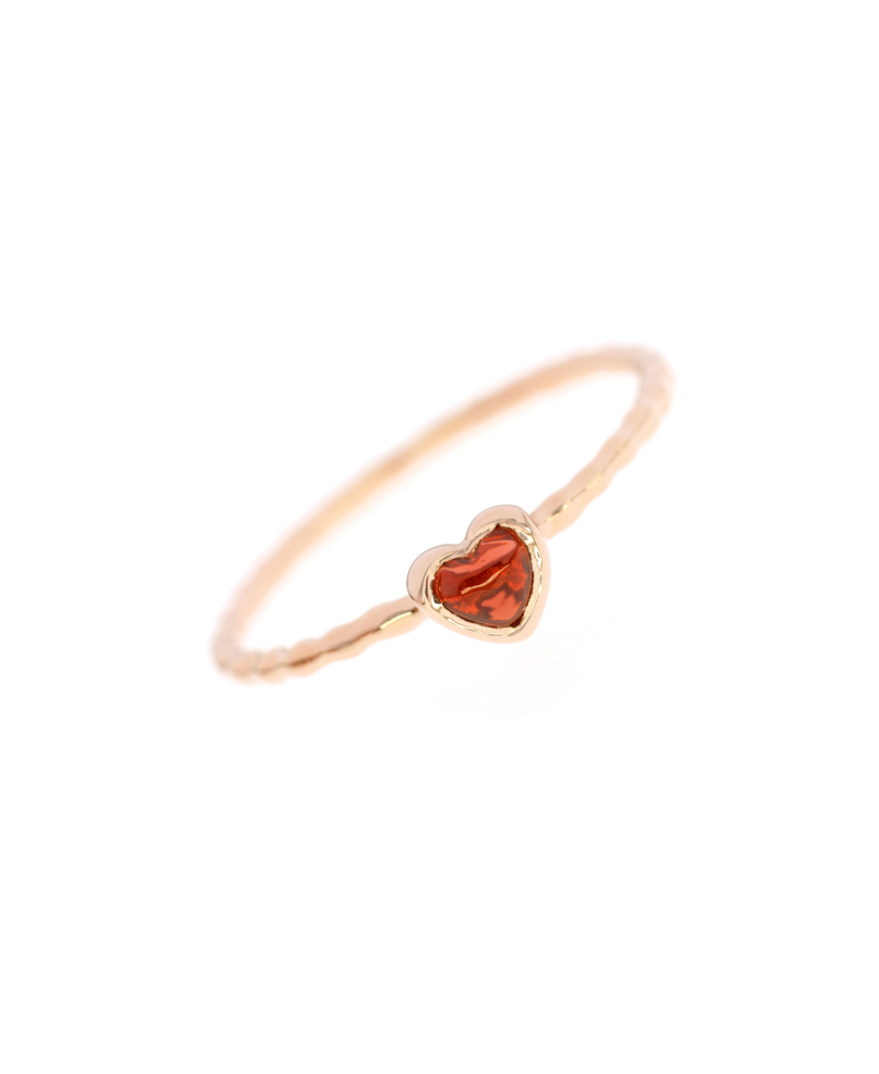 GARNET HEART  Ring Rosé