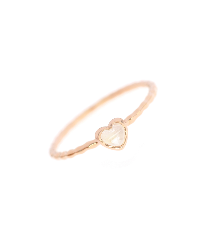 MOONSTONE HEART  Ring Rosé