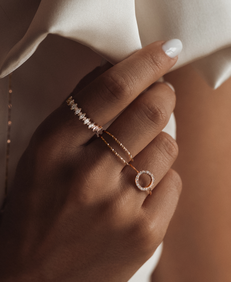 DIAMOND Ring  14K Roségold