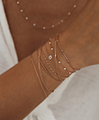 EMAILLE DAISY  Armband Weiß