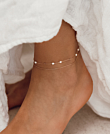 OCEANIC PEARLS  Fußkette Rosé
