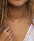 OCEANIC PEARLS  Choker Gold