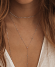 TOPAZ GLOW  Y-Halskette Silber