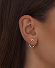 TOPAZ CIRCLE  Ear Jackets Silber