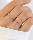 DIAMOND Chain Ring|14K Roségold