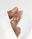 LABRADORITE HEART  Ring Rosé