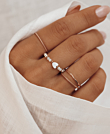 SHELL HEART  Ring Rosé