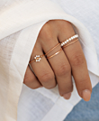 PEARLY DAISY  Ring Weiß
