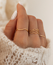WAVED  Ring Silber